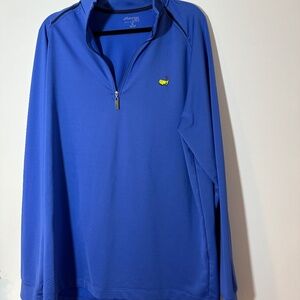 Masters Tech Quarter Zip Pullover in Blue- XL